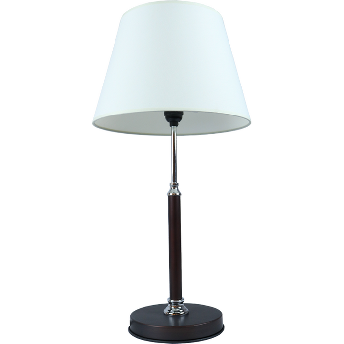 LAMP. MESA CHOCOLATE Y CROMO 1L E27 60W DE TOQUE