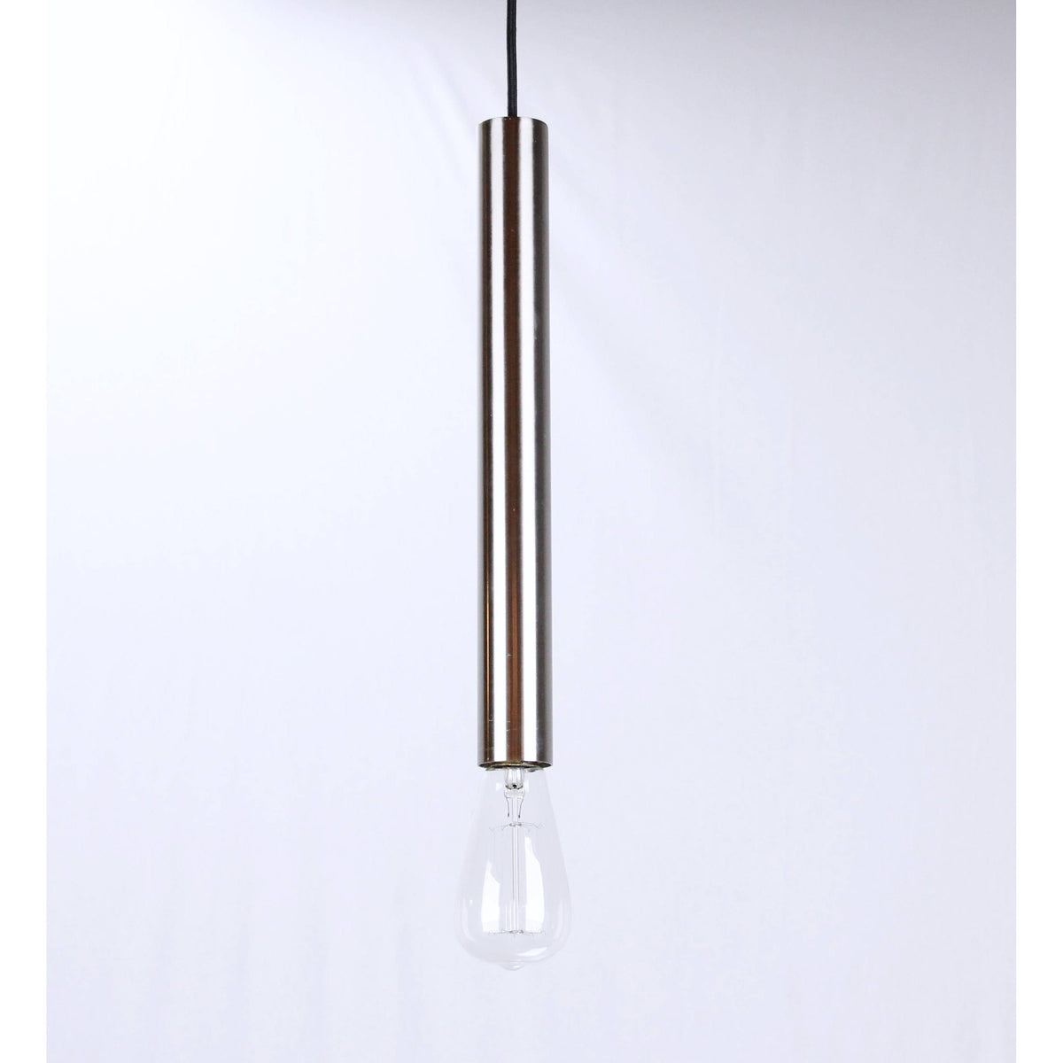 LAMP. COLGANTE NIQUEL SATINADO 1L E27 60W