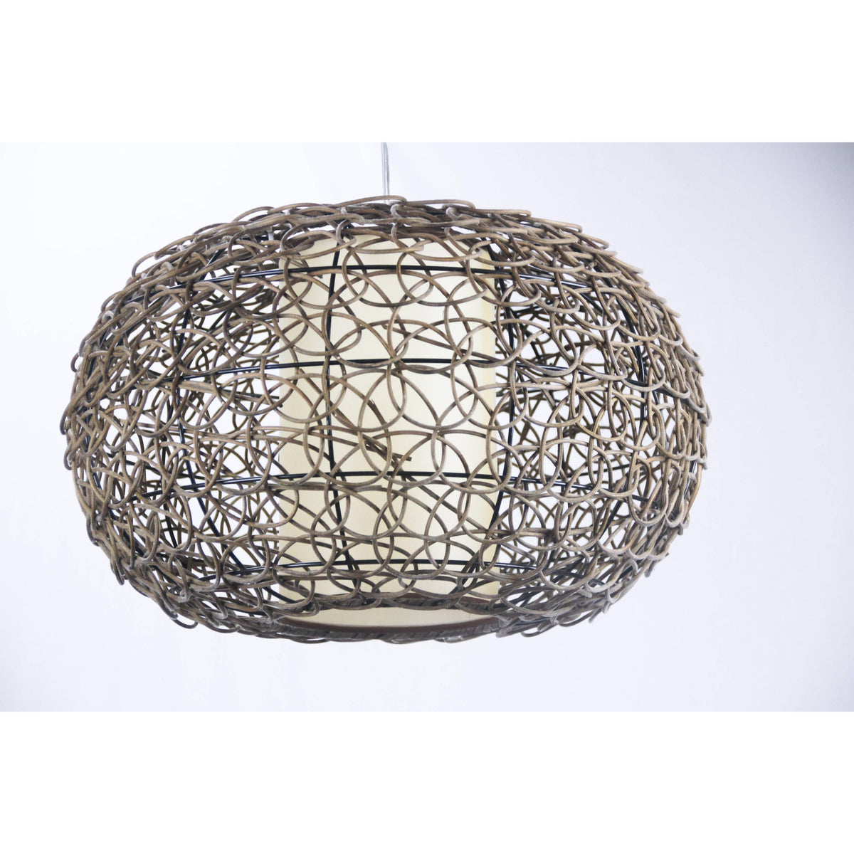 LAMP. COLGANTE NÍQUEL SATINADO 1L E27 60W