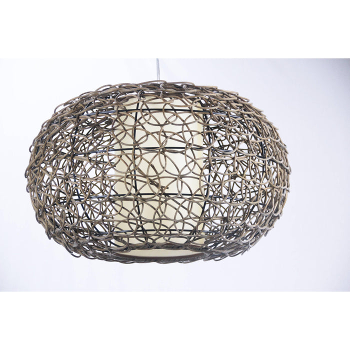 LAMP. COLGANTE NÍQUEL SATINADO 1L E27 60W