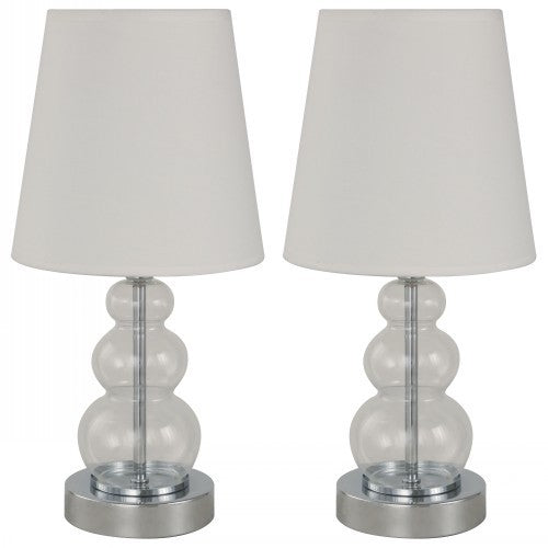 LAMP. MESA TRANSPARENTE 1L E27 40W (2 PIEZAS)