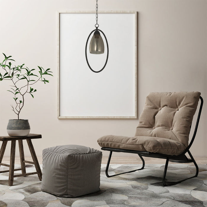 LAMP. COLGANTE NEGRO 1L E27 60W