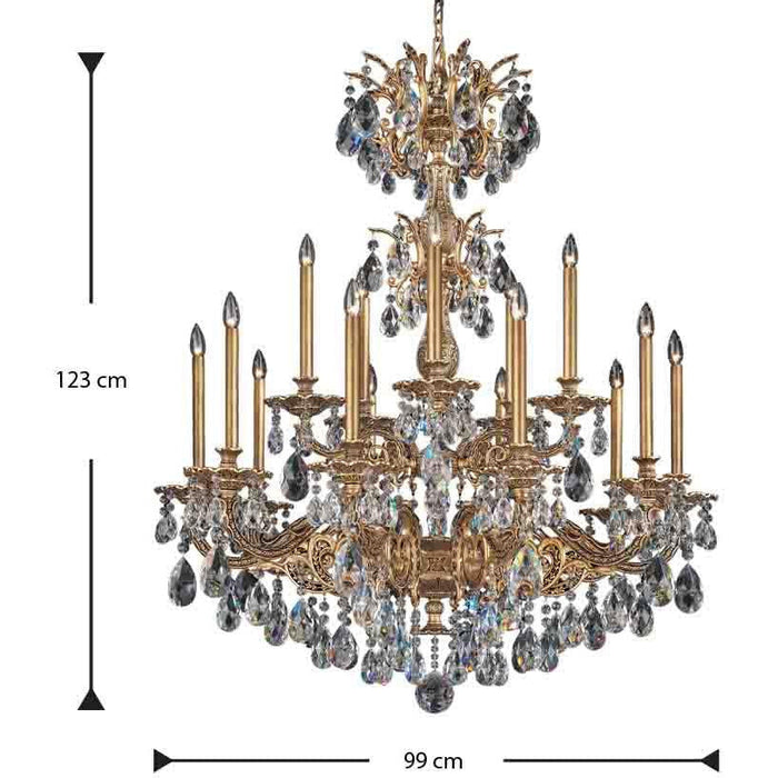 LAMP. COLGANTE CHANDELIER MILANO 15L E12 60W