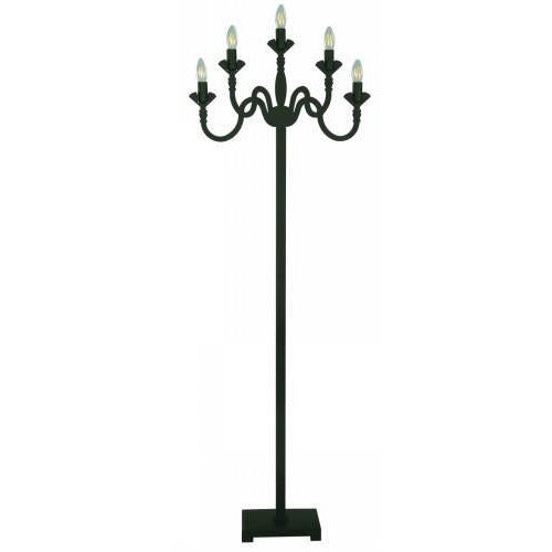 Lámpara Piso Negro 5L E14 40W