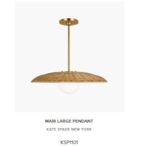 LAMP. COLGANTE MARI LARGE RATTAN BRONCE PULIDO 1L E12 60W