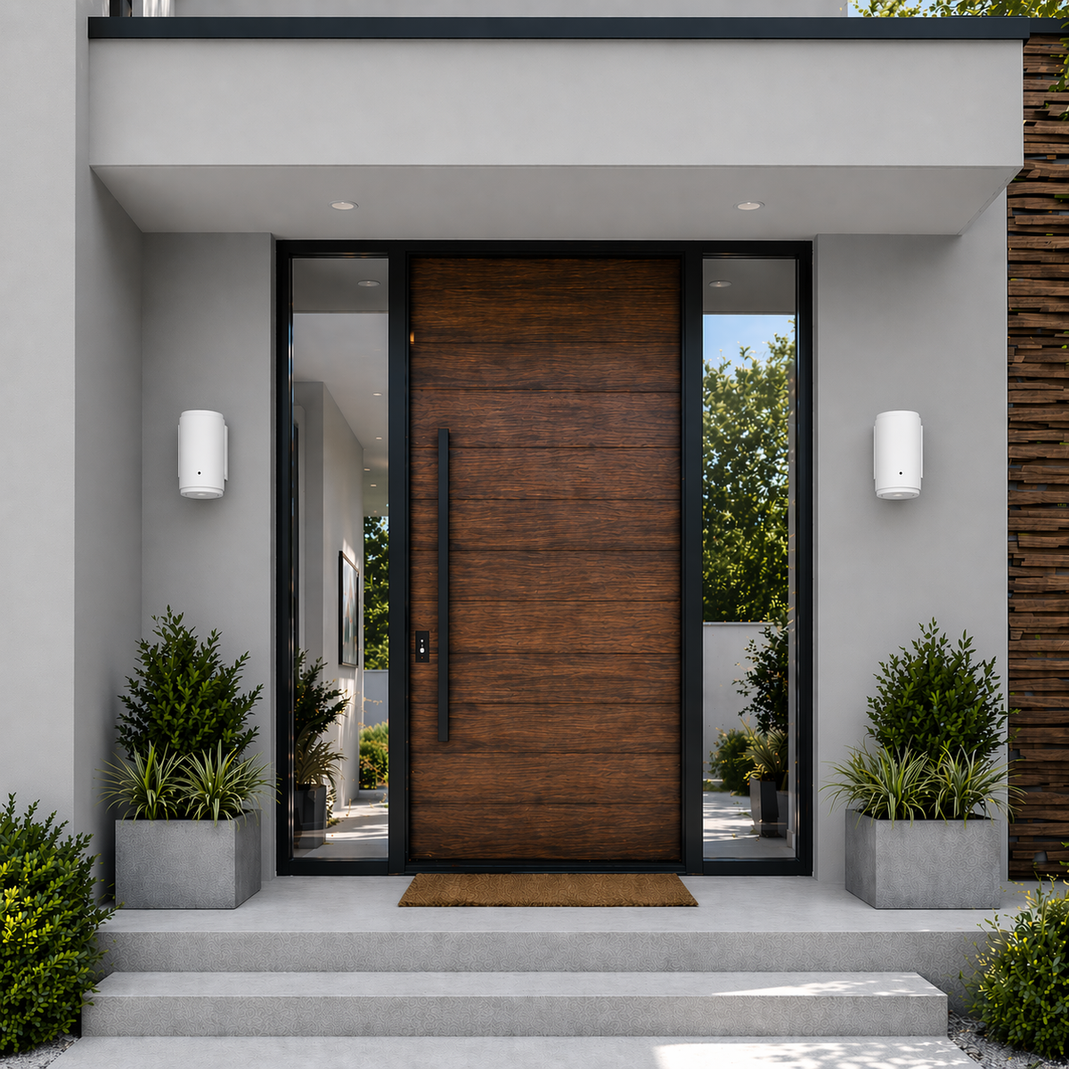 Lámpara exterior de pared franca 90 blanco 1L GU10 3.5W CCT