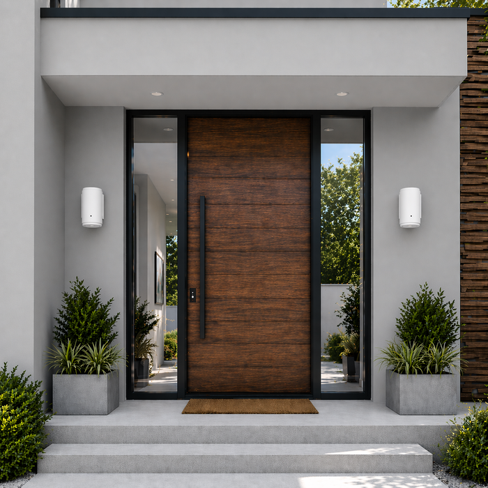 Lámpara exterior de pared franca 90 blanco 1L GU10 3.5W CCT