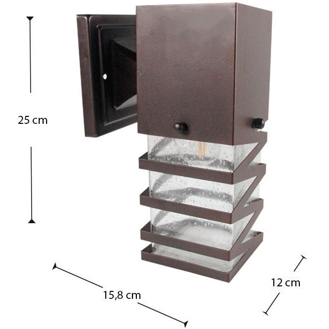 Lámpara Exterior  Pared Chocolate 1L E27 40W