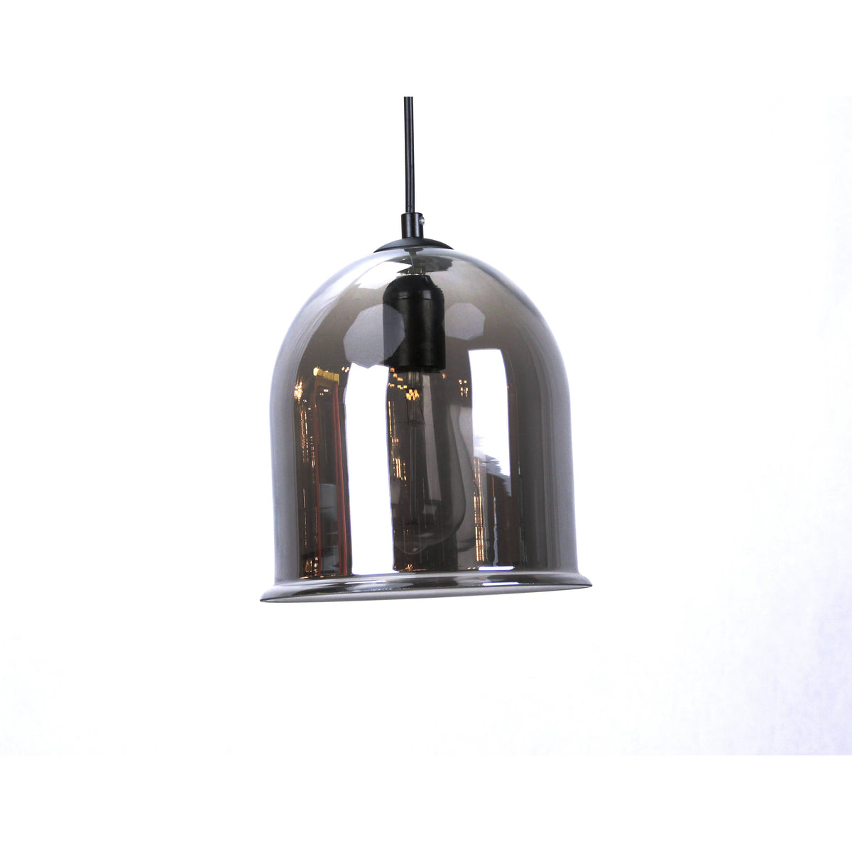 Lámpara Colgante Negro 1L E27 60W (Bombillo Incluido)