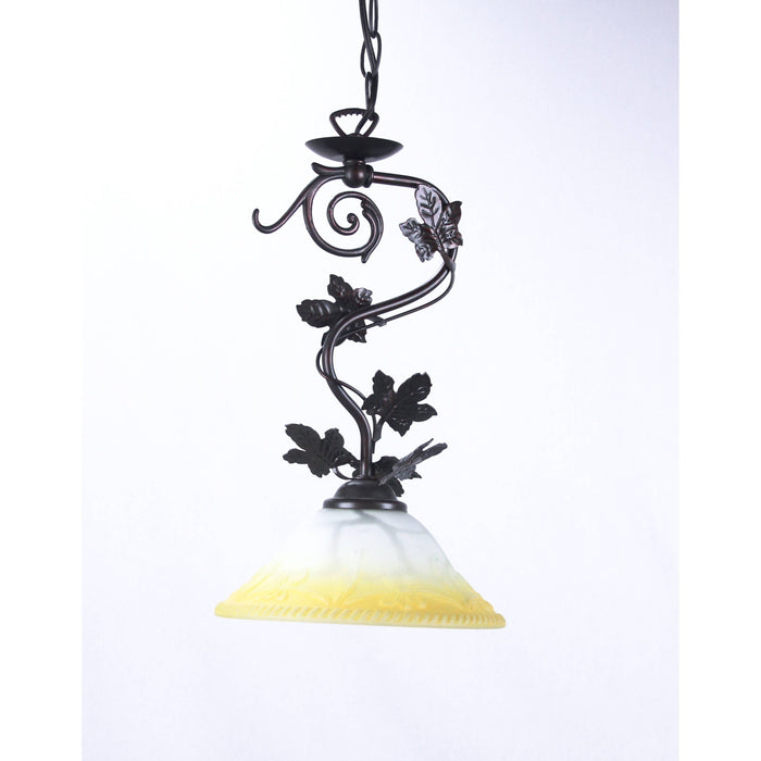 LAMP. COLGANTE DORADO 1L E27 60W