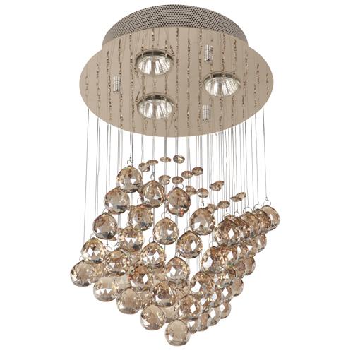 LAMP. COLGANTE CRISTAL ACERO INOXIDABLE 3L  GU10  50W