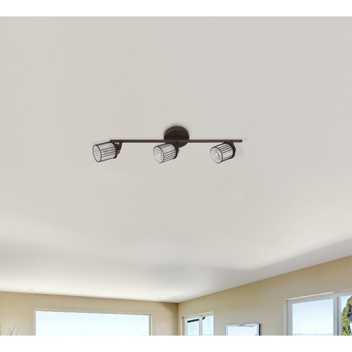LAMP. TECHO BRONCE CEPILLADO 3L GU10 50W