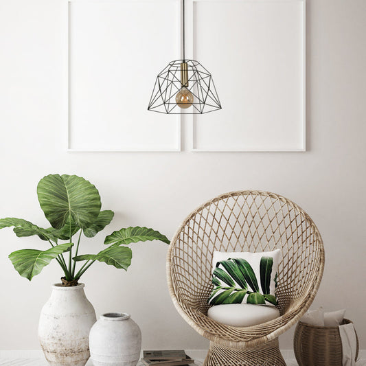 LAMP. COLGANTE NEGRO 1L E27 40W