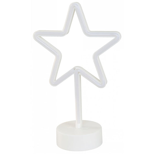 LAMP. LED DE MESA NEON ESTRELLA INFANTIL 1.5W 2700K BATERIA AA N/I