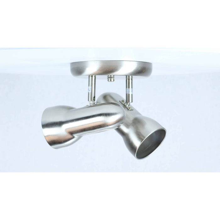 LAMP. TECHO REFLECTORA  NÍQUEL SATINADO 2L E27 60W