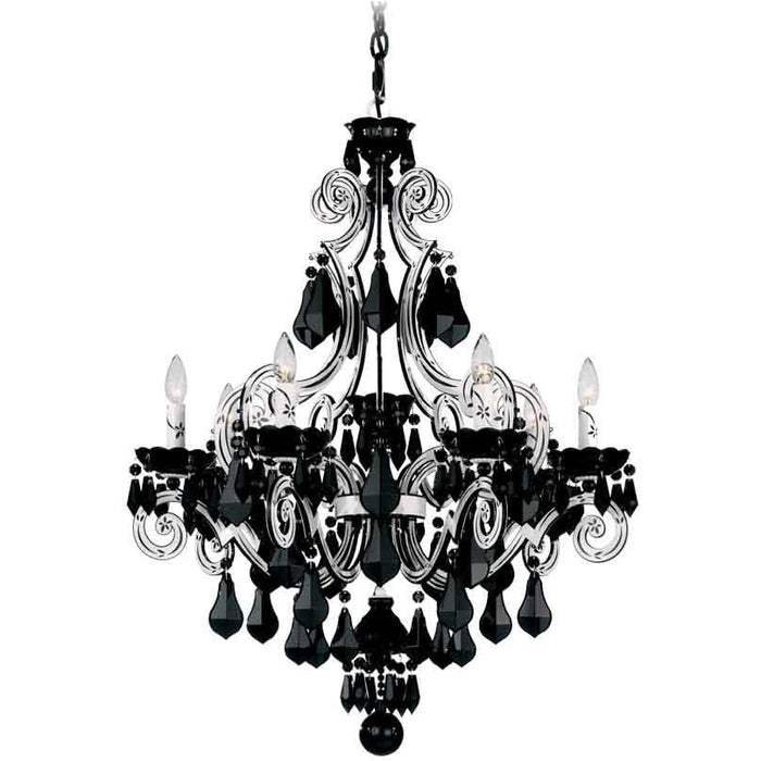 LAMP. COLGANTE CAPPELA CHANDELIERS NEGRO 7L E12 60W