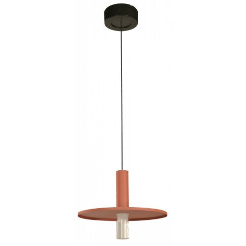 LAMP. LED COLGANTE NEGRO Y TERRACOTA 6W 100-240V 3000K