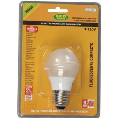 BOMBILLO CFL A50 E27 9W 2700K
