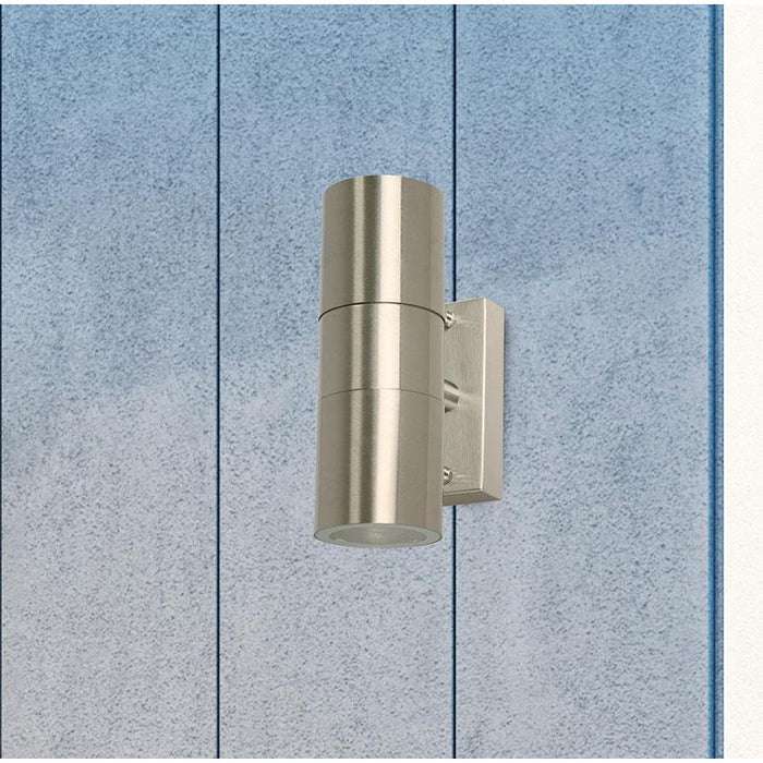 LAMP. EXT. PARED NÍQUEL SATINADO 2L GU10 35W