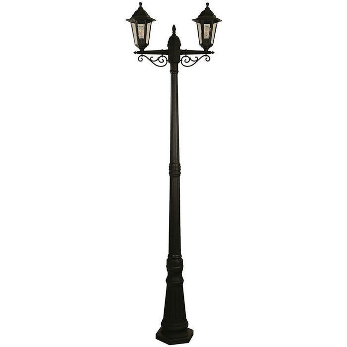 LAMP. EXT. POSTE NEGRO 2L E27 40W