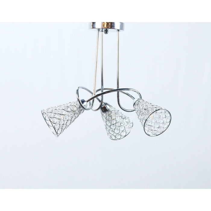 LAMP. TECHO CROMO 3L E14 40W