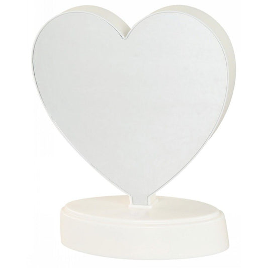 LAMP. LED DE MESA ESPEJO INFINITO CORAZON INFANTIL 3.5W BATERIA AA N/I