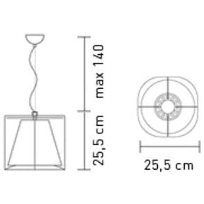 LAMP. COLGANTE HARRIS BLANCO 1L E27 75W