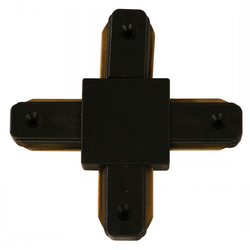 CONECTOR DE RIEL EN CRUZ NEGRO