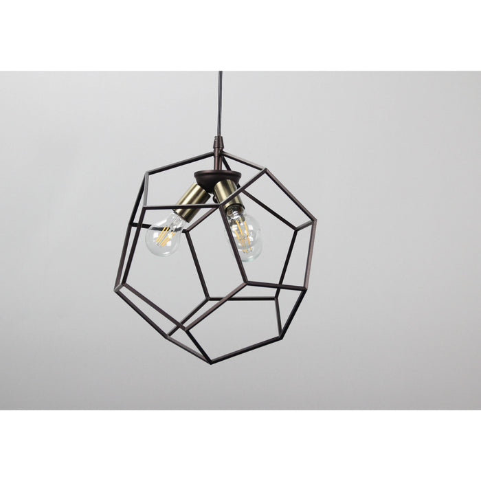 LAMP. COLGANTE BRONCE 3L E26 40W