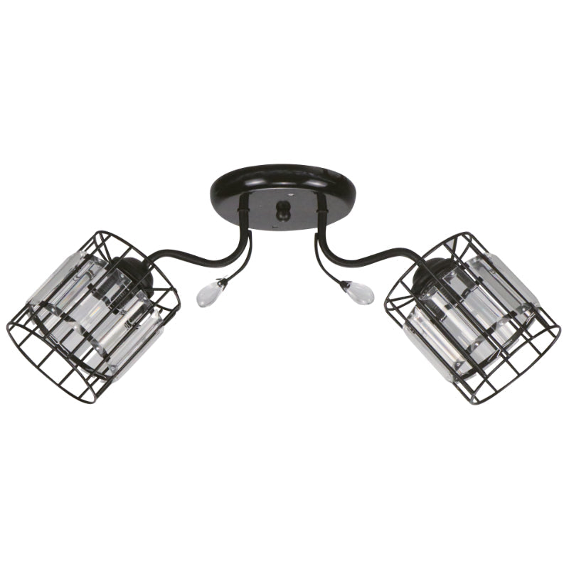 Lámpara Techo Negro 2L E27 40W