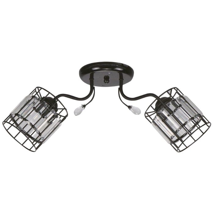Lámpara Techo Negro 2L E27 40W