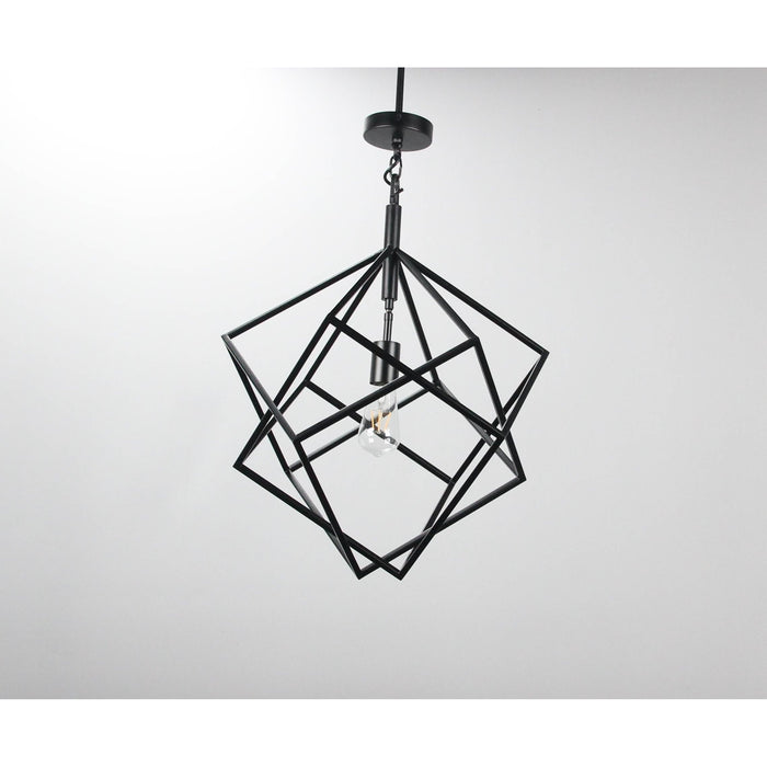 LAMP. COLGANTE NEGRO 1L E26 60W