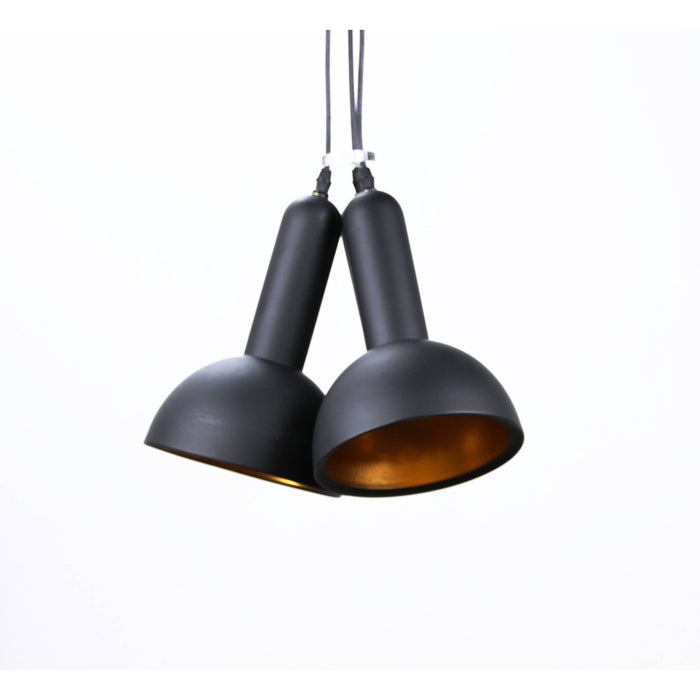 LAMP. COLGANTE NEGRO 3L E27 60W