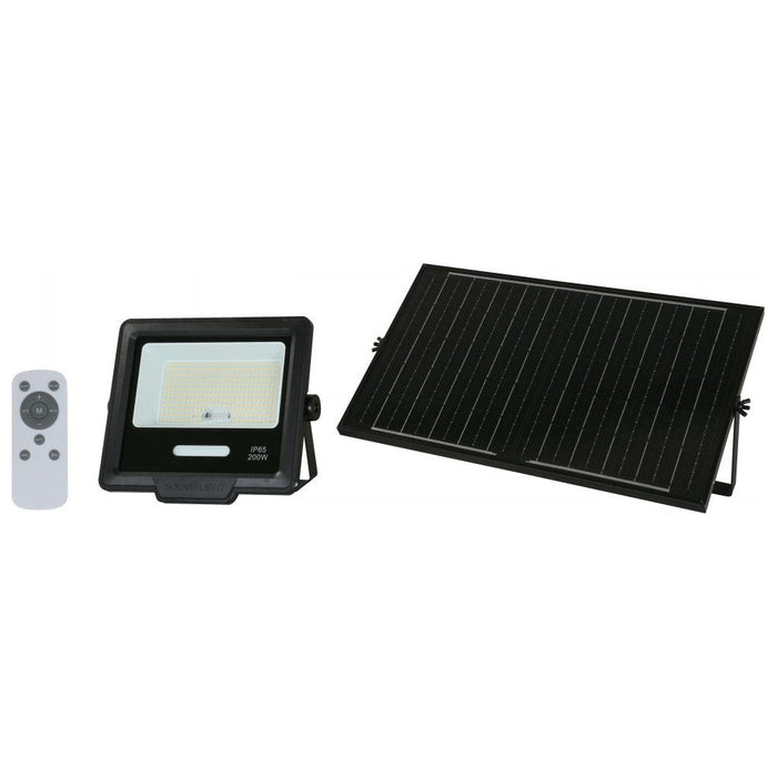LAMP. LED REFLECTOR SOLAR NEGRO 200W 3.2V 4000K CONTROL REMOTO