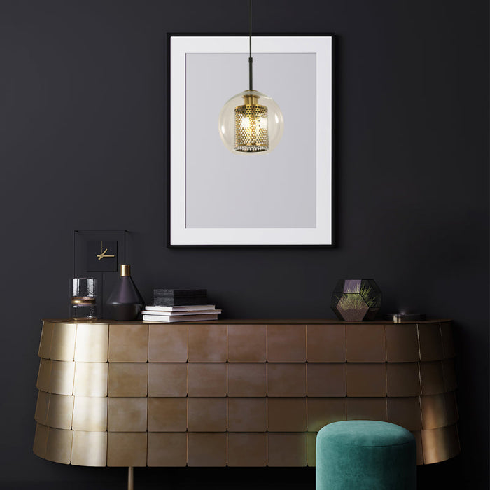 LAMP. COLGANTE NEGRO 1L E27 40W