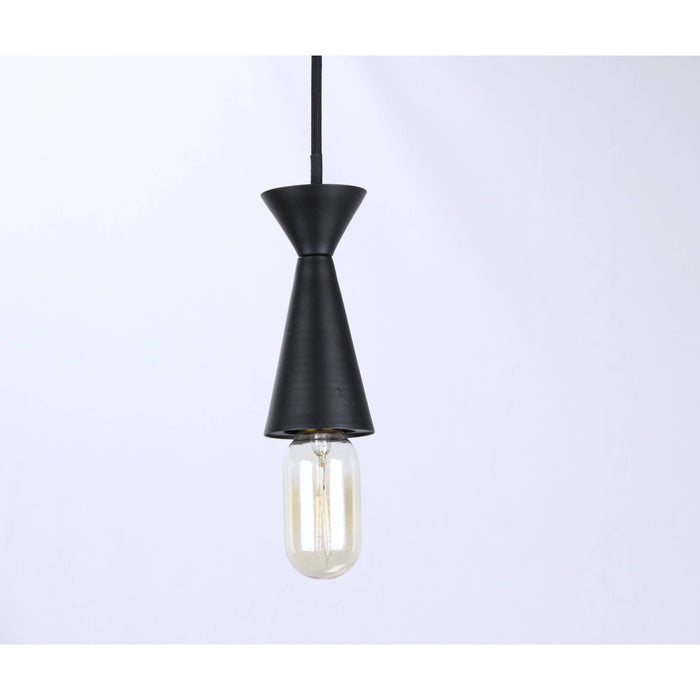 LAMP. COLGANTE NEGRO 1L E27 60W