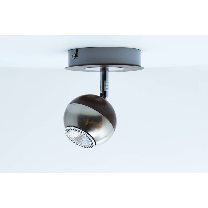 LAMP. TECHO REFLECTORA NÍQUEL SATINADO 1L GU10 50W