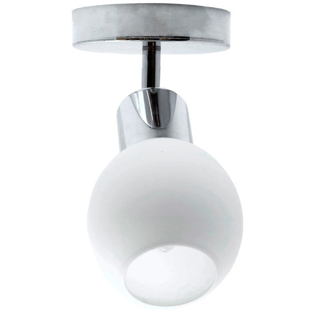 LAMP. TECHO CROMO 1LUZ E27 60W N/B