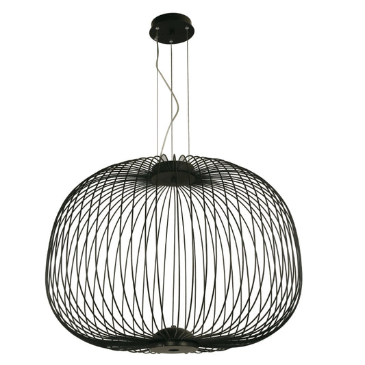 LAMP. COLGANTE NEGRO 1L GU10 50W