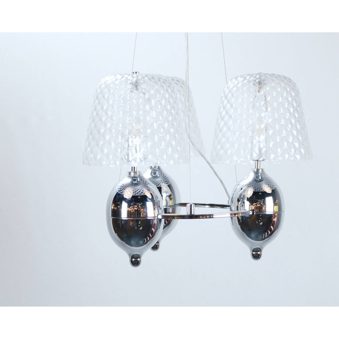 LAMP. TECHO CROMO 3L E27 60W