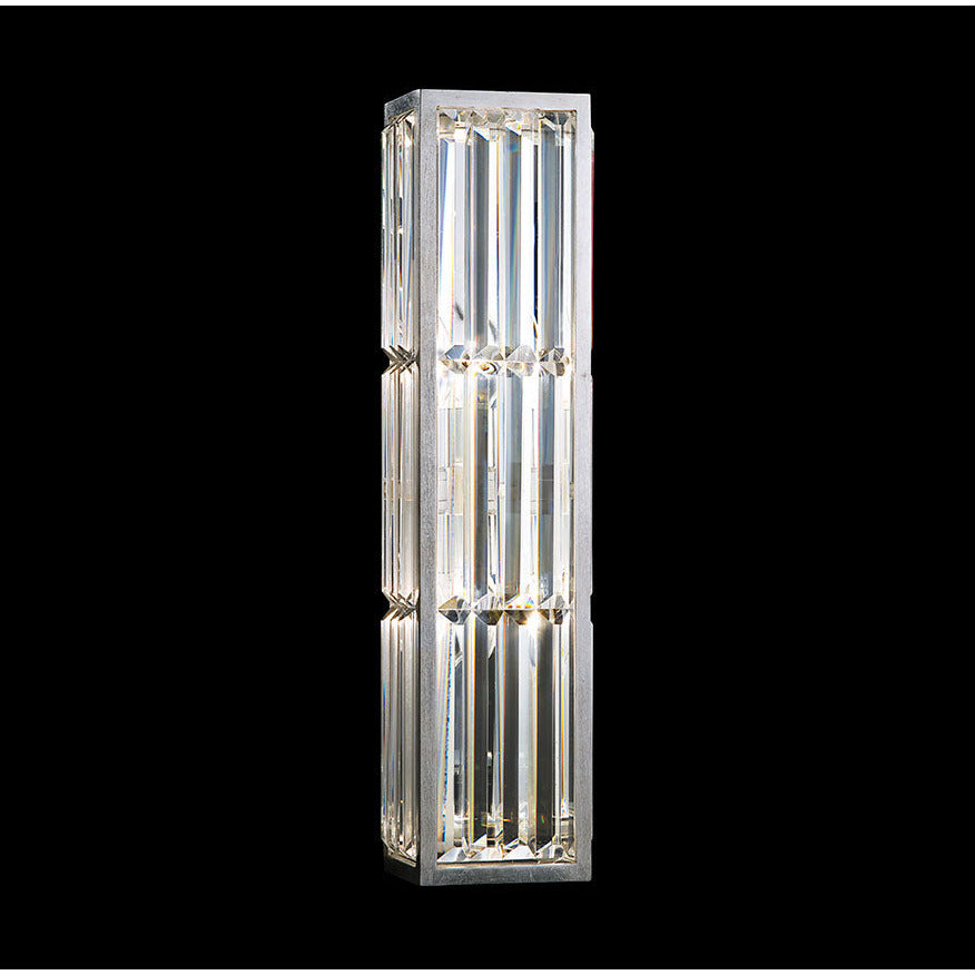 LAMP. PARED CRISTAL ENCHANTMENT SCONCE PLATEADO 2L E14 60W