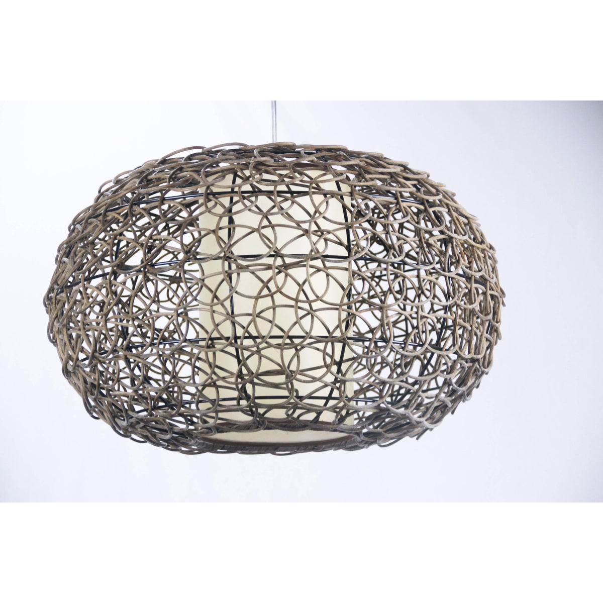 LAMP. COLGANTE NÍQUEL SATINADO 1L E27 60W