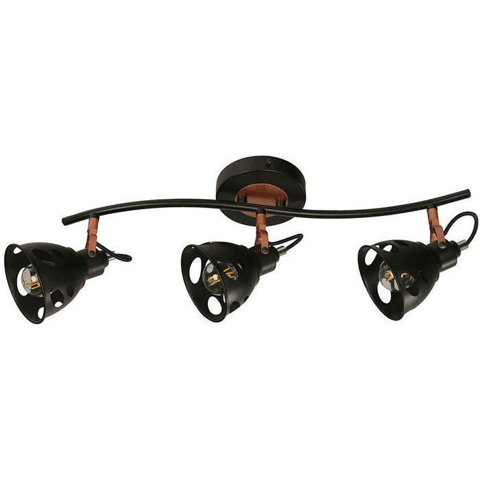 Lámpara Techo Reflectora Negro 3L E14 40W