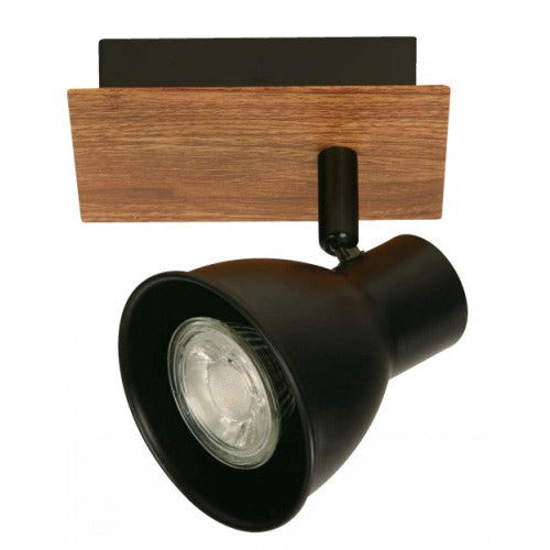 LAMP. TECHO REFLECTORA NEGRO 1L GU10 50W