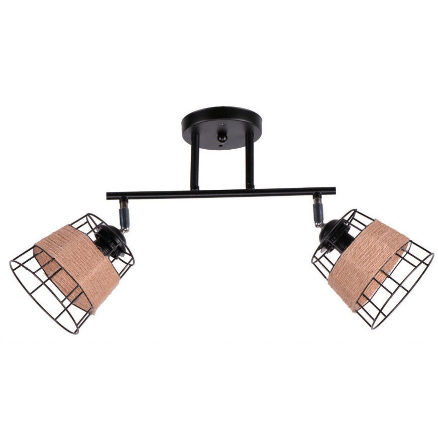 Lámpara Techo Negro 2L E27 40W