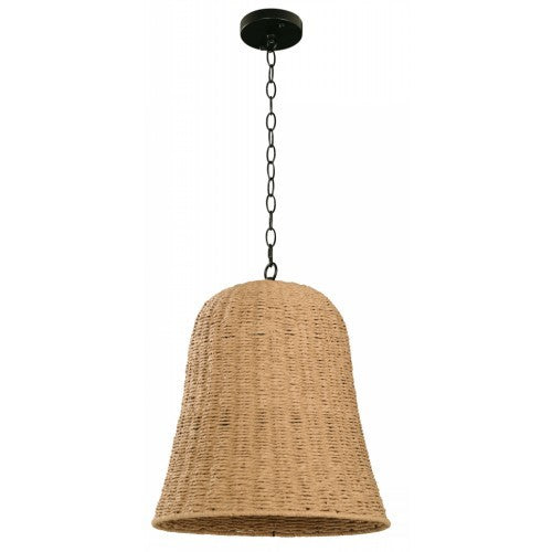 LAMP. COLGANTE NEGRO Y MARRON 1L E27 40W