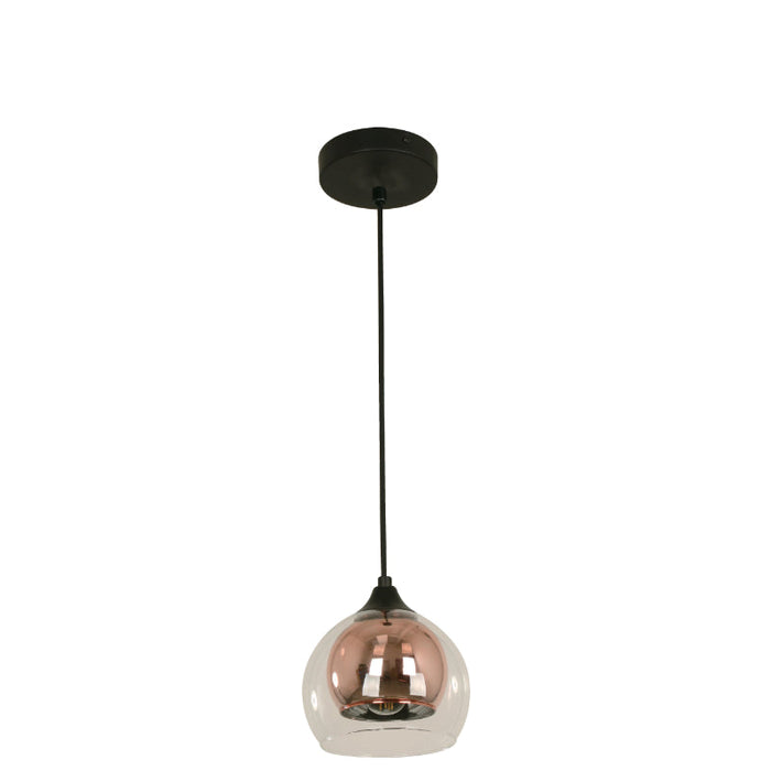 LÁMPARA COLGANTE NEGRO 1L E27 40W