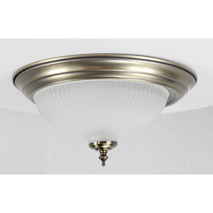 LAMP. TECHO BRONCE ANTIGUO 2L E27 60W