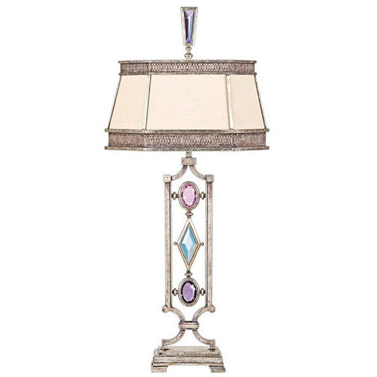 LAMP. MESA ENCASED GEMS PLATEADO 1L E27 100W