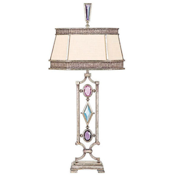 LAMP. MESA ENCASED GEMS PLATEADO 1L E27 100W